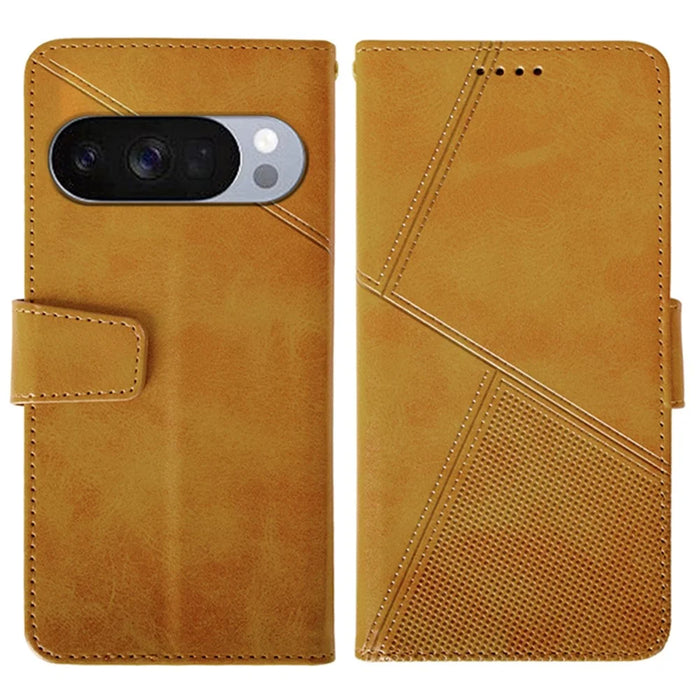 IDEWEI For Google Pixel 10 / 10 Pro Case Leather Wallet Phone Cover Stand Calf Texture - Brown - 1