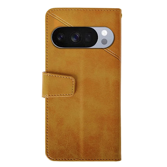 IDEWEI For Google Pixel 10 / 10 Pro Case Leather Wallet Phone Cover Stand Calf Texture - Brown - 5
