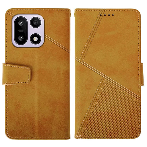 IDEWEI For OnePlus 15 5G Case Leather Wallet Phone Cover Stand Calf Texture - Brown - 1
