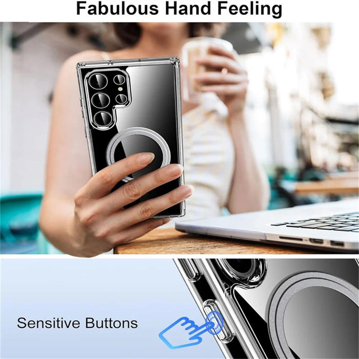 For Samsung Galaxy S26 Ultra Magnetic Phone Case TPU + PC Clear Back Cover - 5