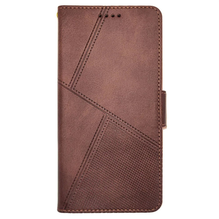 IDEWEI For Realme 15T 5G Case Leather Wallet Phone Cover Stand Calf Texture - Coffee - 4