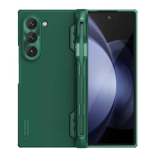 NILLKIN Super Frosted Shield Fold for Samsung Galaxy Z Fold6 5G Case PC Matte Phone Cover with Pen Slot - Green - 1
