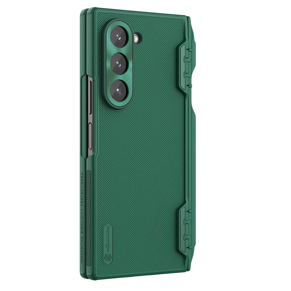 NILLKIN Super Frosted Shield Fold for Samsung Galaxy Z Fold6 5G Case PC Matte Phone Cover with Pen Slot - Green - 3