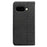 For Google Pixel 9a Wallet Phone Case Checkered Pattern Imprint Leather Flip Cover with Wrist Strap - Black - 6