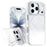 For iPhone 17 Pro Magnetic Case Gradient Glitter Shockproof TPU PC Phone Cover Compatible with MagSafe - White - 1