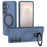 For Samsung Galaxy S26 Kickstand Case Drop Proof TPU Phone Cover Support Magnetic Car Mount - Blue - 1