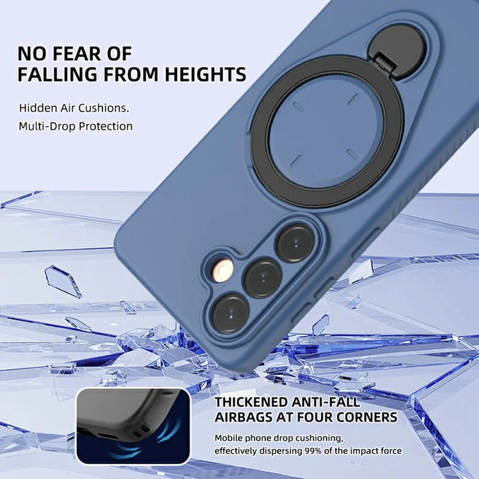 For Samsung Galaxy S26 Kickstand Case Drop Proof TPU Phone Cover Support Magnetic Car Mount - Blue - 5