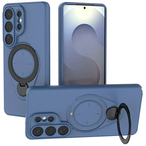 For Samsung Galaxy S26 Ultra Kickstand Case Drop Proof TPU Phone Cover Support Magnetic Car Mount - Blue - 1