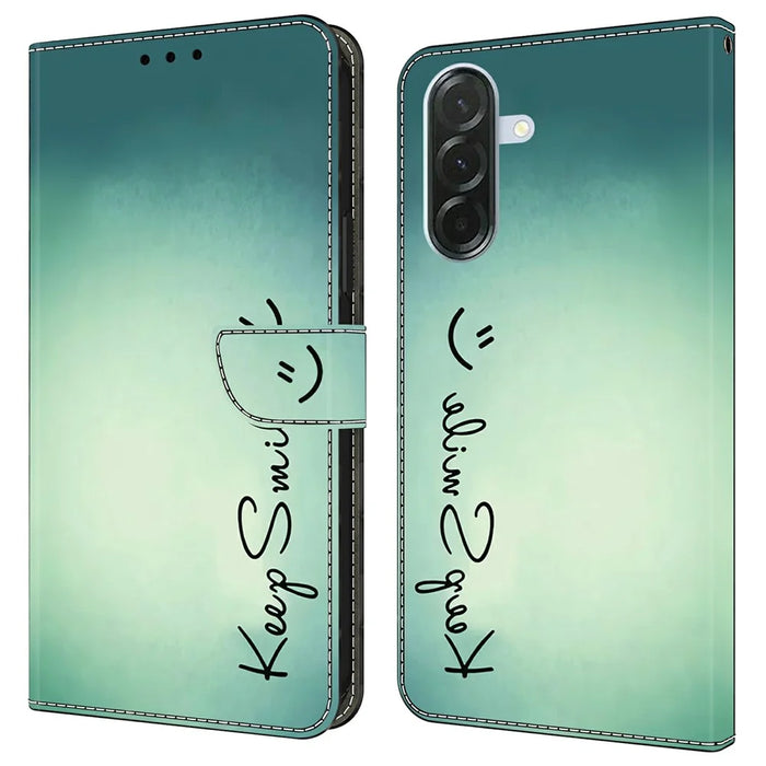 For Samsung Galaxy A37 5G Case PU Leather Wallet Phone Cover with Stand - Keep Smile - 1