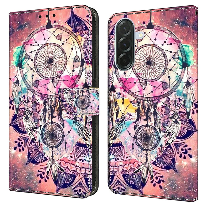 For Samsung Galaxy A37 5G Wallet Case Pattern Printing Stand Leather Flip Phone Cover - Wind Chime - 1