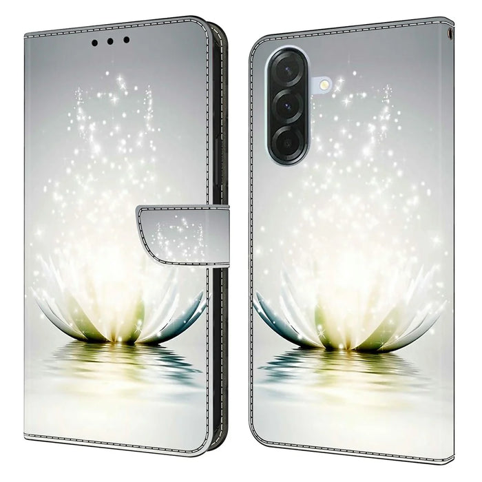 For Samsung Galaxy A57 5G Case 3D Pattern PU Leather Wallet Phone Cover with Stand - Lotus - 1