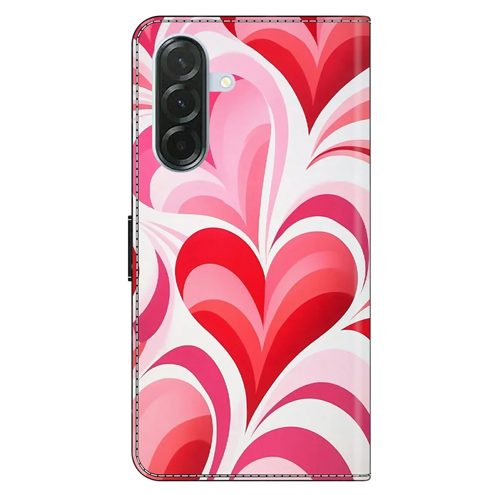 For Samsung Galaxy A37 5G Case Wallet Stand Pattern Printing PU Leather Flip Phone Cover - Love - 7