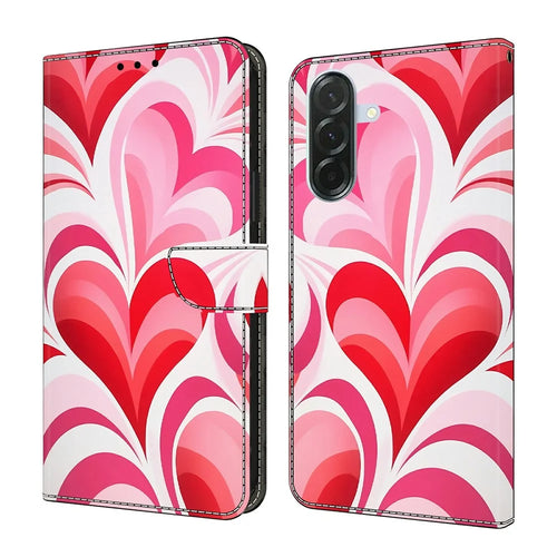 For Samsung Galaxy A57 5G Case Wallet Stand Pattern Printing PU Leather Flip Phone Cover - Love - 1