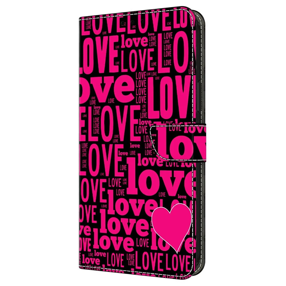 For Samsung Galaxy A37 5G Wallet Case Pattern Printing PU Leather Flip Stand Phone Cover - LOVE - 5