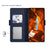 For Samsung Galaxy A57 5G Case Stand PU Leather Phone Cover Card Holder Mirror - Blue - 3