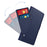 For Samsung Galaxy A57 5G Case Stand PU Leather Phone Cover Card Holder Mirror - Blue - 5