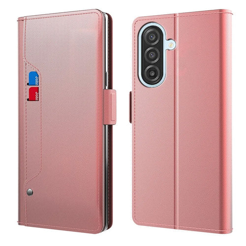 For Samsung Galaxy A37 5G Case PU+TPU Magnetic Flip Phone Cover with Stand - Rose Gold - 1