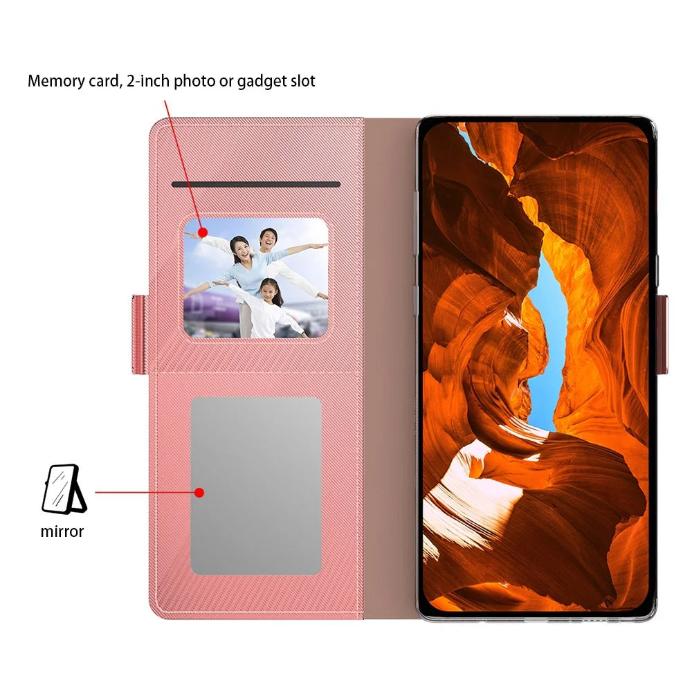 For Samsung Galaxy A37 5G Case PU+TPU Magnetic Flip Phone Cover with Stand - Rose Gold - 3
