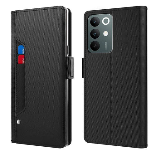 For Realme C85 5G Case PU+TPU Magnetic Flip Phone Cover with Stand - Black - 1