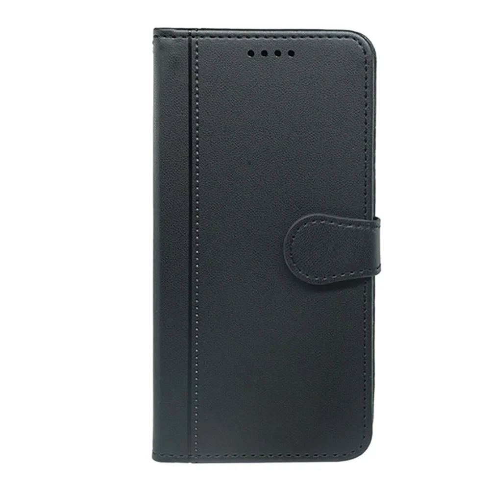 For OnePlus 15R 5G / Ace 6T 5G / Ace 6 5G Wallet Case Magnetic Snap Leather Phone Cover with Strap - Black - 5