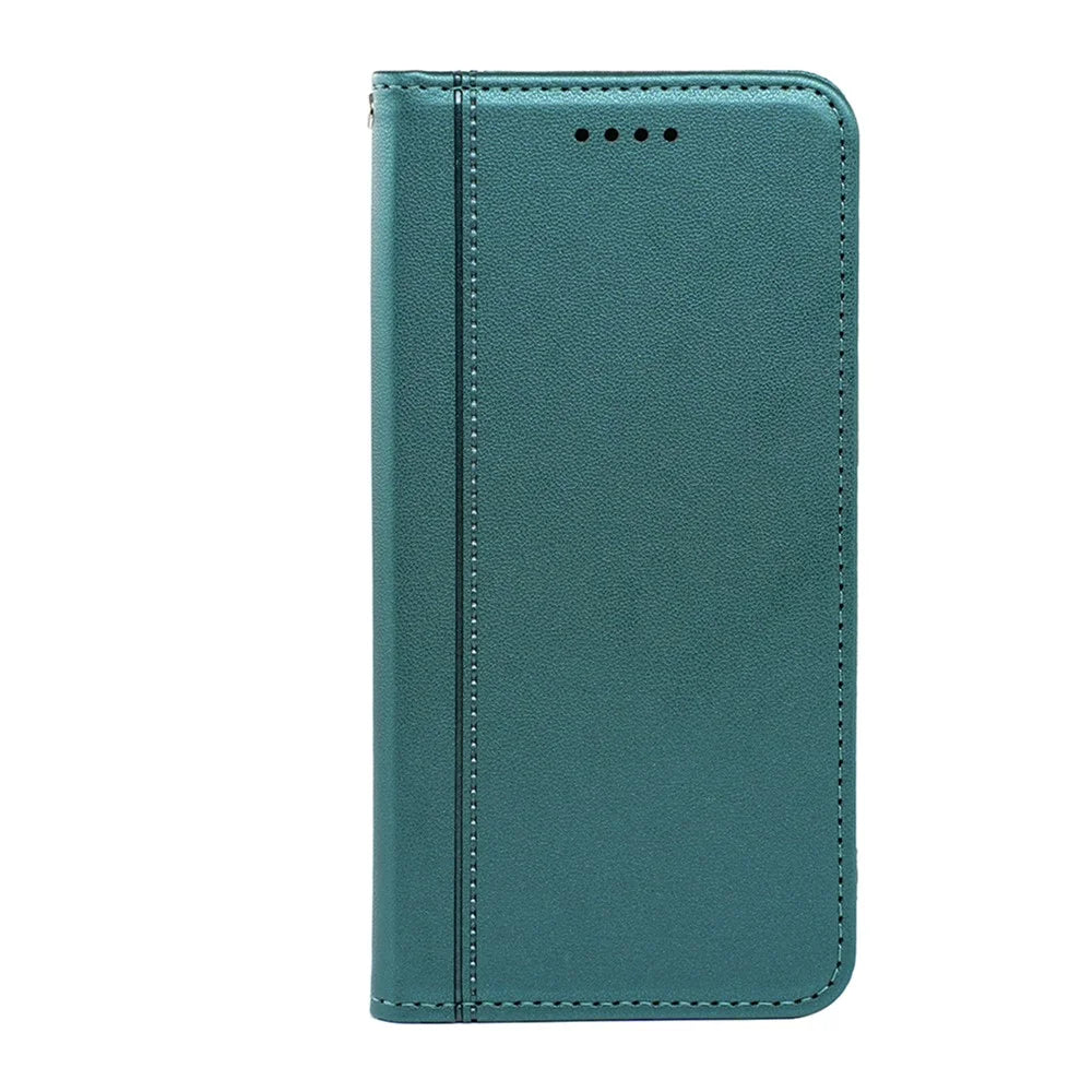 For Google Pixel 10a Wallet Case Magnetic Closing PU Leather Phone Cover with Wrist Strap - Green - 5
