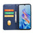 For ZTE Blade A76 5G Wallet Case Magnetic Closing PU Leather Phone Cover with Wrist Strap - Blue - 2