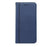 For ZTE Blade A76 5G Wallet Case Magnetic Closing PU Leather Phone Cover with Wrist Strap - Blue - 5