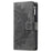 For Samsung Galaxy S20 FE 4G  /  5G  /  S20 FE 2022  /  S20 Lite Zipper Pocket Phone Case, Anti-fall Mandala Flower Imprinted PU Leather Stand Cover Multiple Card Slots Wallet - Grey - 7