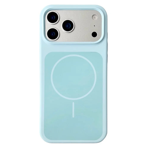 For iPhone 17 Pro Max Magnetic Case Compatible with MagSafe Shockproof Silicone Phone Back Cover - Blue - 1