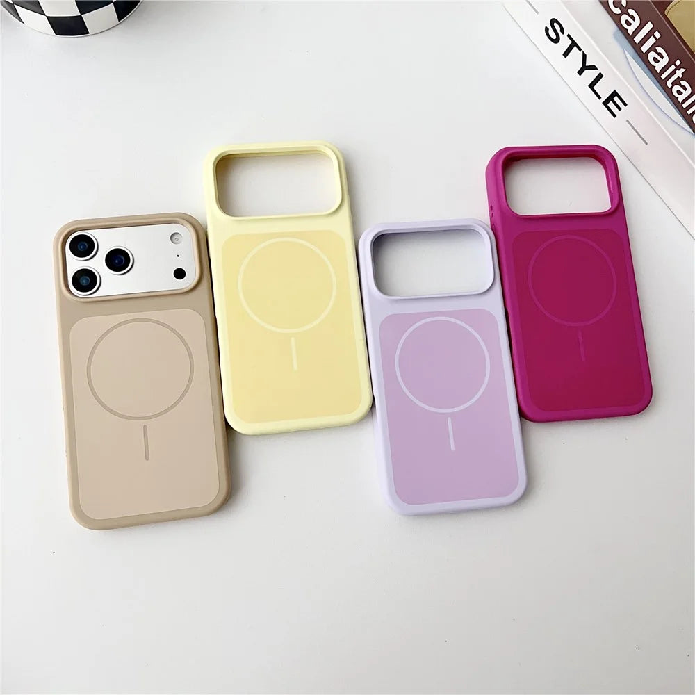 For iPhone 17 Pro Max Magnetic Case Compatible with MagSafe Shockproof Silicone Phone Back Cover - Blue - 7