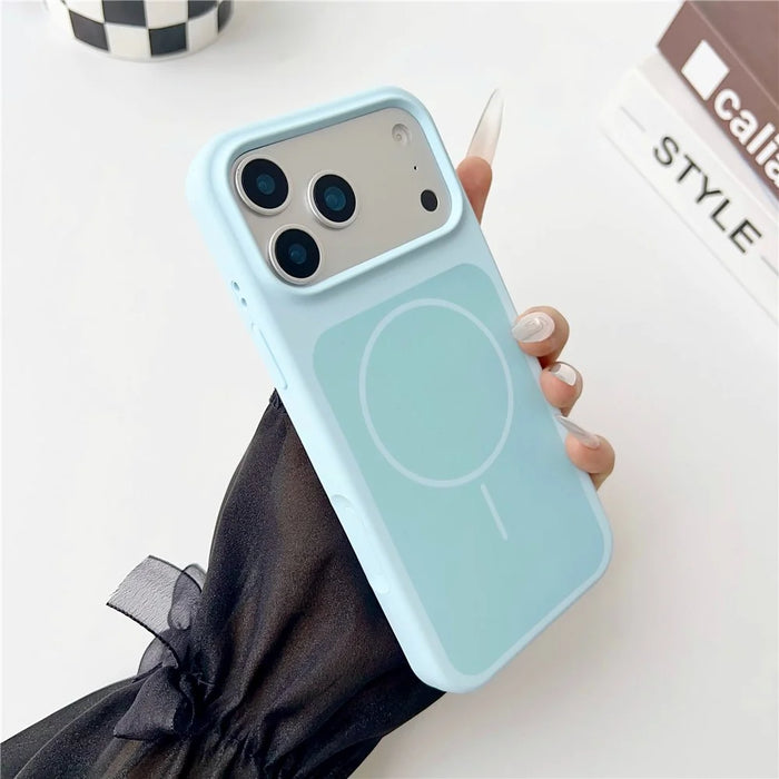 For iPhone 17 Pro Case Compatible with MagSafe Shockproof Silicone Phone Back Cover - Blue - 2
