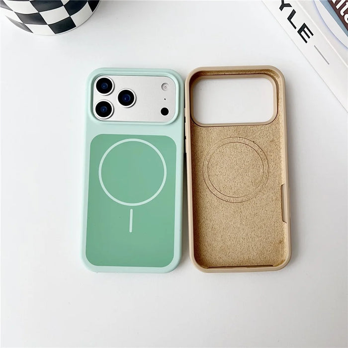 For iPhone 17 Pro Case Compatible with MagSafe Shockproof Silicone Phone Back Cover - Blue - 5