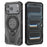 For iPhone 18 Pro / 17 Pro Magnetic Case Rotating Kickstand TPU PC Shockproof Phone Back Cover - Black - 2