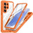For Samsung Galaxy S26 Ultra Magnetic Case PC + TPU Phone Cover with Tempered Glass Screen Film - Orange - 1