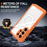 For Samsung Galaxy S26 Ultra Magnetic Case PC + TPU Phone Cover with Tempered Glass Screen Film - Orange - 3