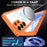For Samsung Galaxy S26 Ultra Magnetic Case PC + TPU Phone Cover with Tempered Glass Screen Film - Orange - 4