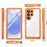 For Samsung Galaxy S26 Ultra Magnetic Case PC + TPU Phone Cover with Tempered Glass Screen Film - Orange - 5