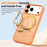 For iPhone 17 Pro Magnetic Case  Compatible with MagSafe  360° Rotatable TPU PC Phone Cover with Tempered Glass Film - Titanium Orange - 3
