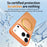 For iPhone 17 Pro Magnetic Case  Compatible with MagSafe  360° Rotatable TPU PC Phone Cover with Tempered Glass Film - Titanium Orange - 6