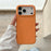 For iPhone 17 Pro Magnetic Case Liquid Silicone Shockproof Phone Cover with Tempered Glass Compatible with MagSafe - Orange - 2