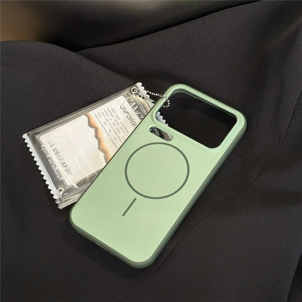 For Xiaomi 17 Pro Max Magnetic Case Skin-touch TPU + PC Shockproof Phone Cover with Tempered Glass Magnetic Case - Matcha Green - 2