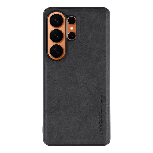 X-LEVEL Bojue-3 Series For Samsung Galaxy S26 Ultra Case Leather Coated PC+TPU Phone Back Cover - Black - 1