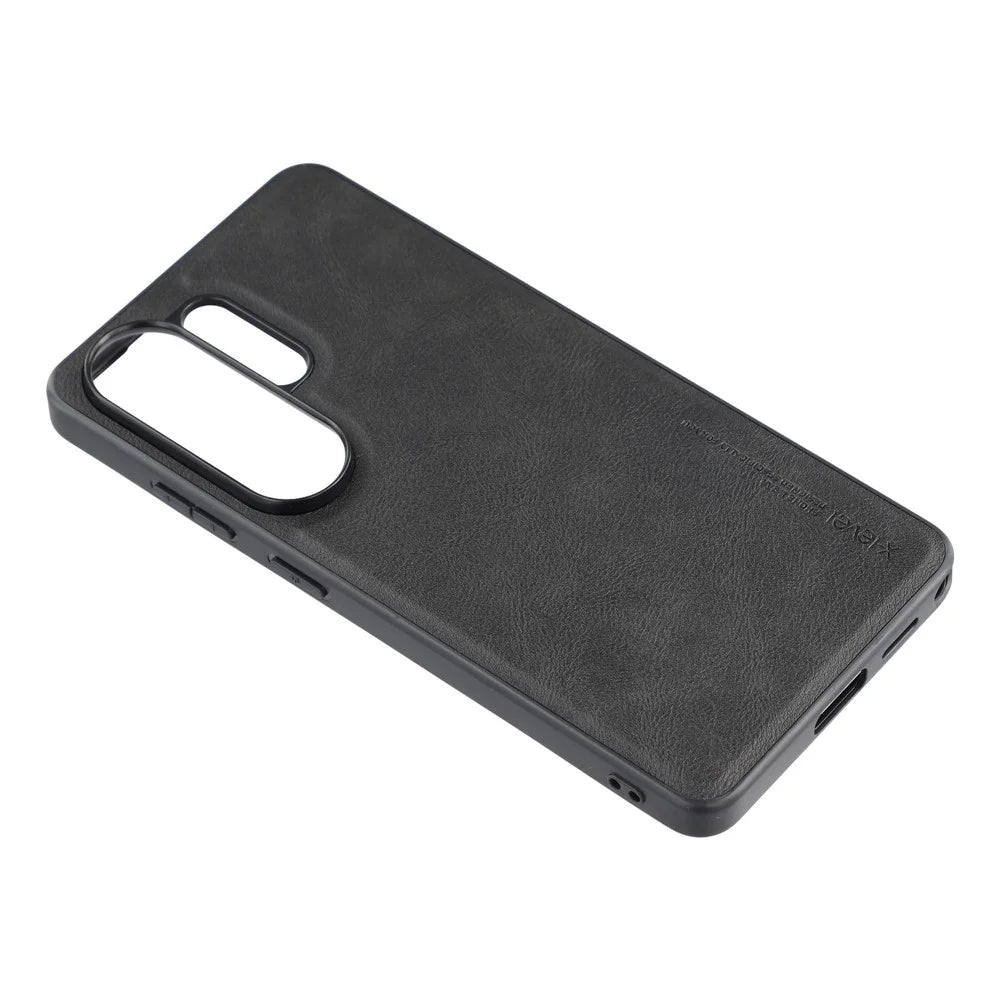X-LEVEL Bojue-3 Series For Samsung Galaxy S26 Ultra Case Leather Coated PC+TPU Phone Back Cover - Black - 4