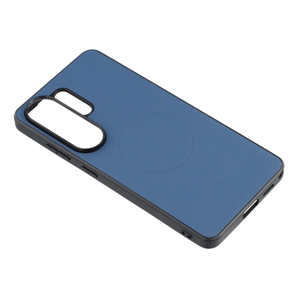 X-LEVEL For Samsung Galaxy S26 Ultra Magnetic Case PC + TPU + PU Phone Back Cover - Blue - 4