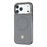 KIGC For iPhone 17 Pro Case Compatible with MagSafe PC + TPU + PU Electroplating Phone Cover - Grey - 3