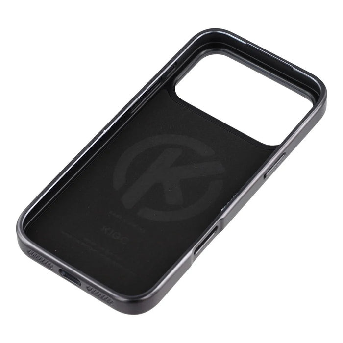 KIGC For iPhone 17 Pro Case Compatible with MagSafe PC + TPU + PU Electroplating Phone Cover - Grey - 7