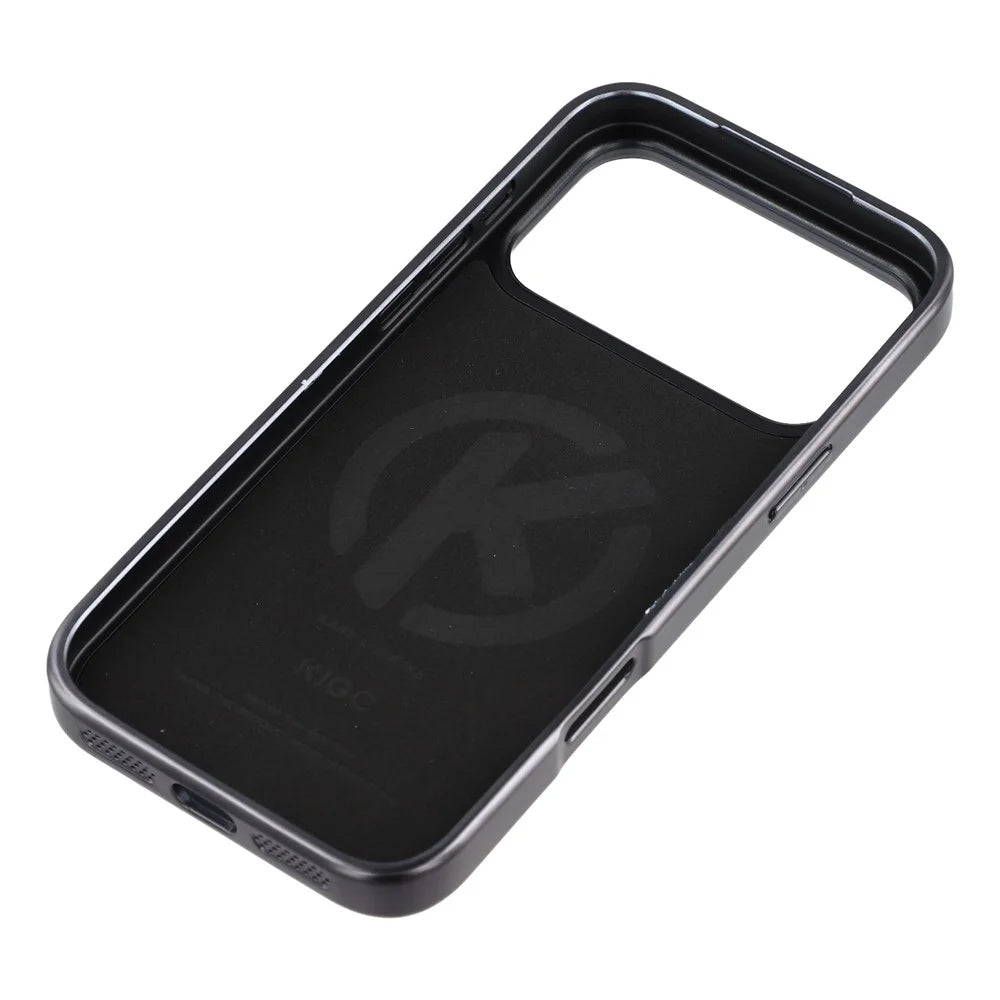 KIGC For iPhone 17 Pro Max Case Compatible with MagSafe PC + TPU + PU Electroplating Phone Cover - Grey - 7