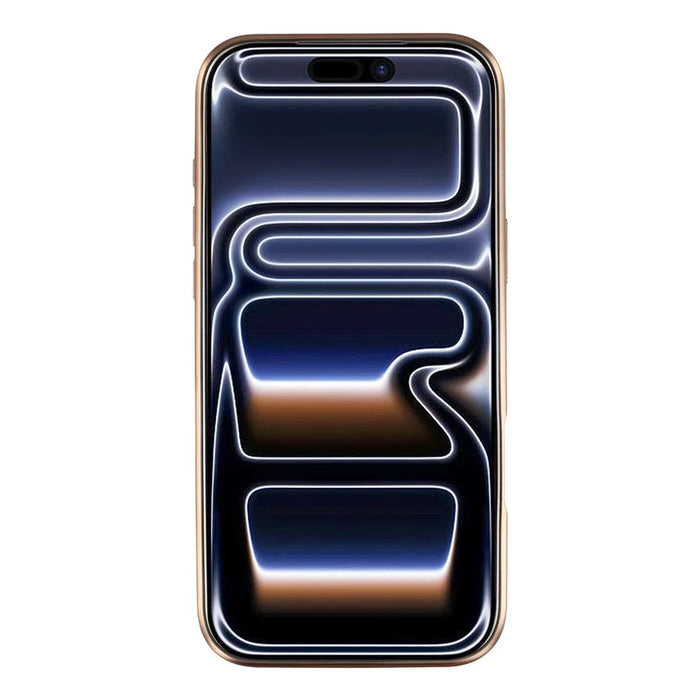 KIGC For iPhone 17 Pro Max Case PC + TPU + PU Electroplating Phone Cover - Titanium Gold - 2