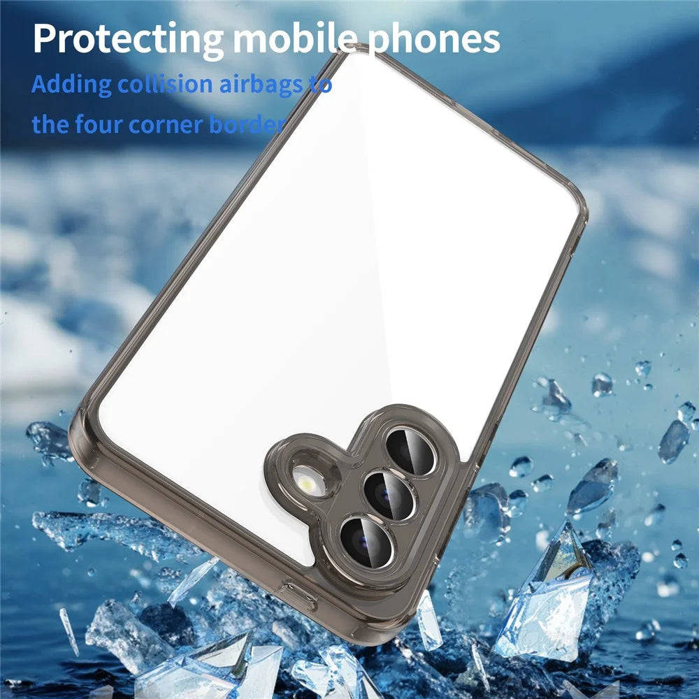 For Samsung Galaxy A57 5G Case TPU + Acrylic Phone Back Cover Anti Yellowing - Black - 3