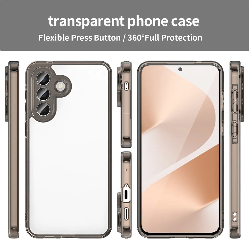 For Samsung Galaxy A57 5G Case TPU + Acrylic Phone Back Cover Anti Yellowing - Black - 7